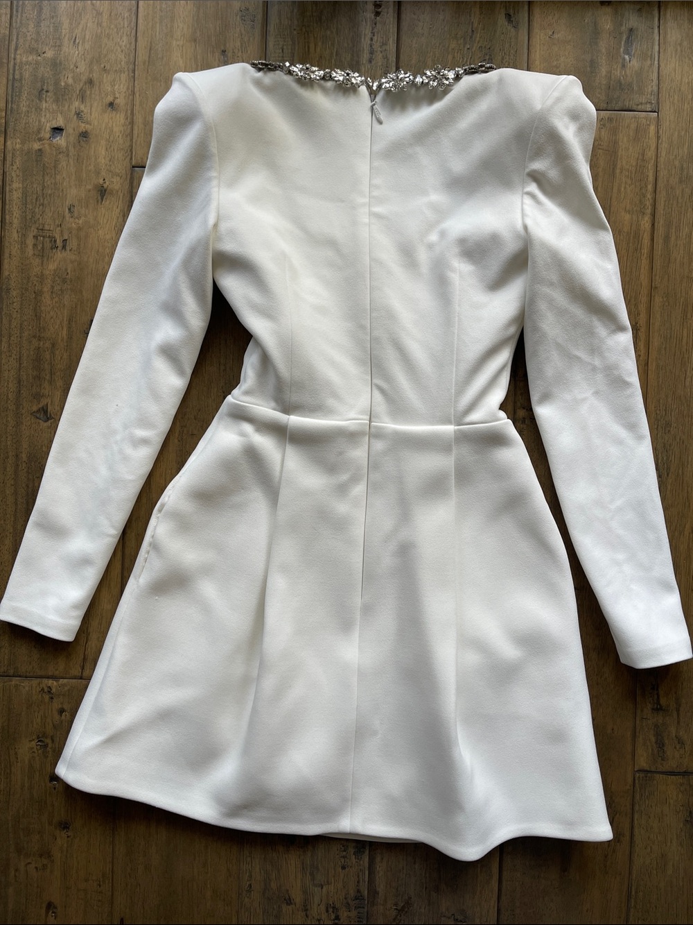 Nadine Merabi Kimberly Long Sleeve White Mini Dress - Picture 7 of 8